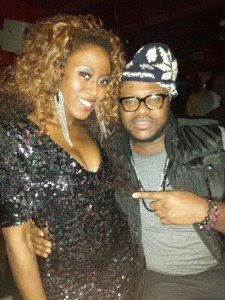 Naa Dene with a fan